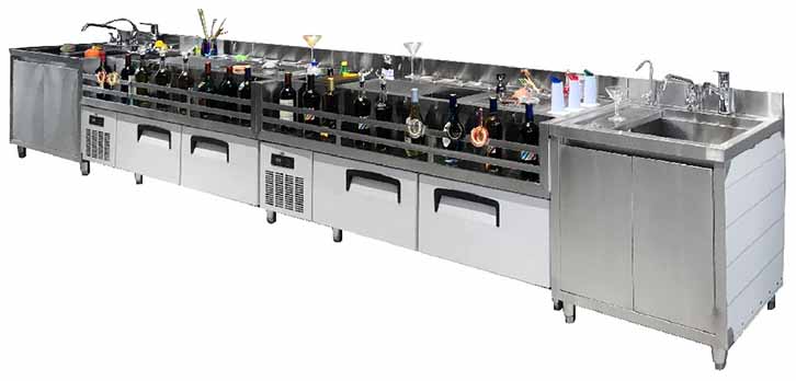 Bar bartender combination cabinet 3